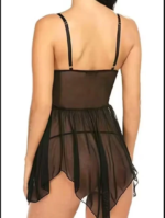 Midnight Desire – Black Lace Babydoll - Image 3