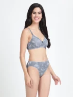 Grey Tie-Dye Chic Padded Bra