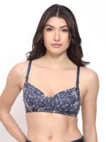 Floral Bliss Padded Bra – Blue - Image 3