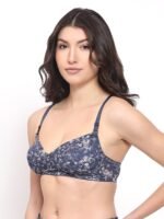Floral Bliss Padded Bra – Blue - Image 2