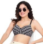 Geometric Charm Black & White Padded Bra - Image 3