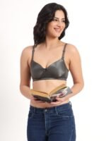Charcoal Grey Comfort Padded Bra - Image 5
