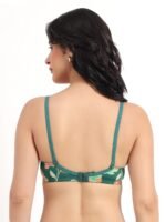 Green Floral Elegance Padded Bra - Image 6