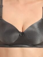 Charcoal Grey Comfort Padded Bra - Image 6