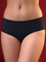 Midnight Stripe Comfort Lingerie Set - Nevy Blue - Image 3
